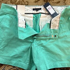 Tommy Hilfiger Green Shorts Structured Waistband